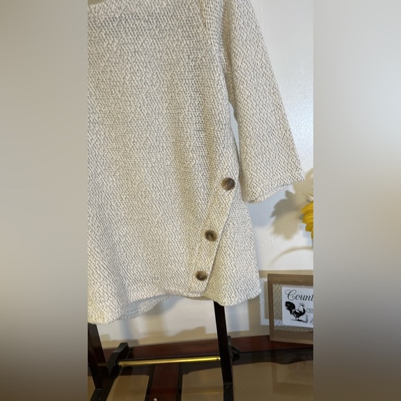 Robert Lewis women’s size long m sleeve cotton blend sweater - Picture 2 of 4